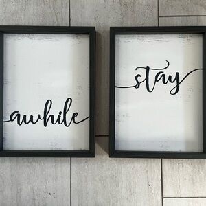 Two rustic pictures for wall